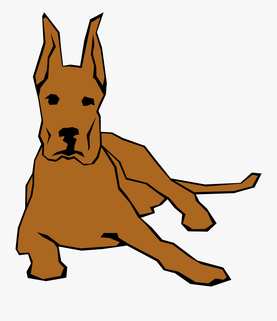 Big Dog Clipart Group Jpg Freeuse Stock - Drawn With Straight Lines, Transparent Clipart