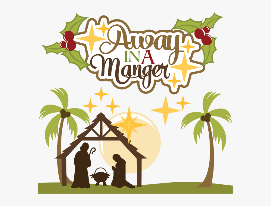Away In A Manger Title, Transparent Clipart