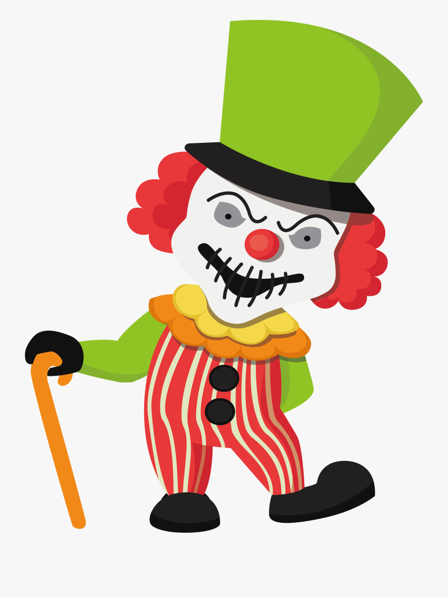 Transparent Clown Hat Png - Halloween Clown Cartoon, Transparent Clipart