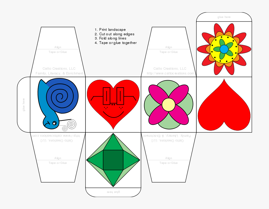 Picture Cube Activity 2 - Cut Glue Free Download, Transparent Clipart