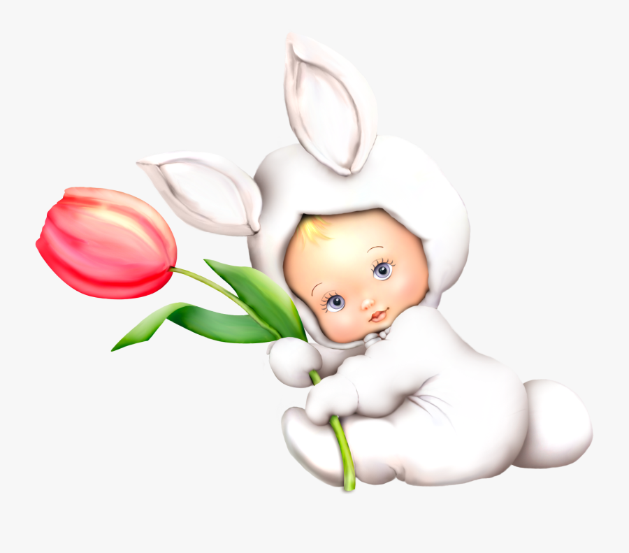 Picture Love With Illustration Tulip Easter Bunny Clipart - Ruth Morehead Easter Transparent Background, Transparent Clipart