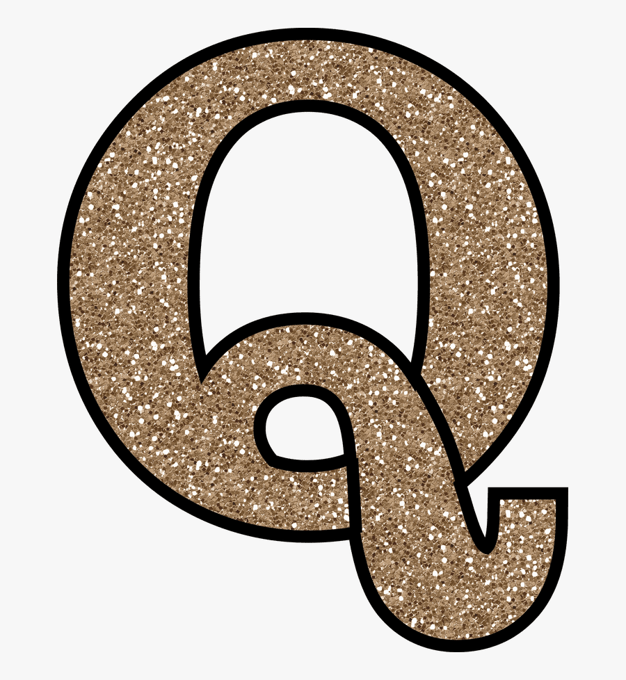 Glitter Without The Glue Free Digital Printable Alphabet - Letter Q Transparent Background, Transparent Clipart