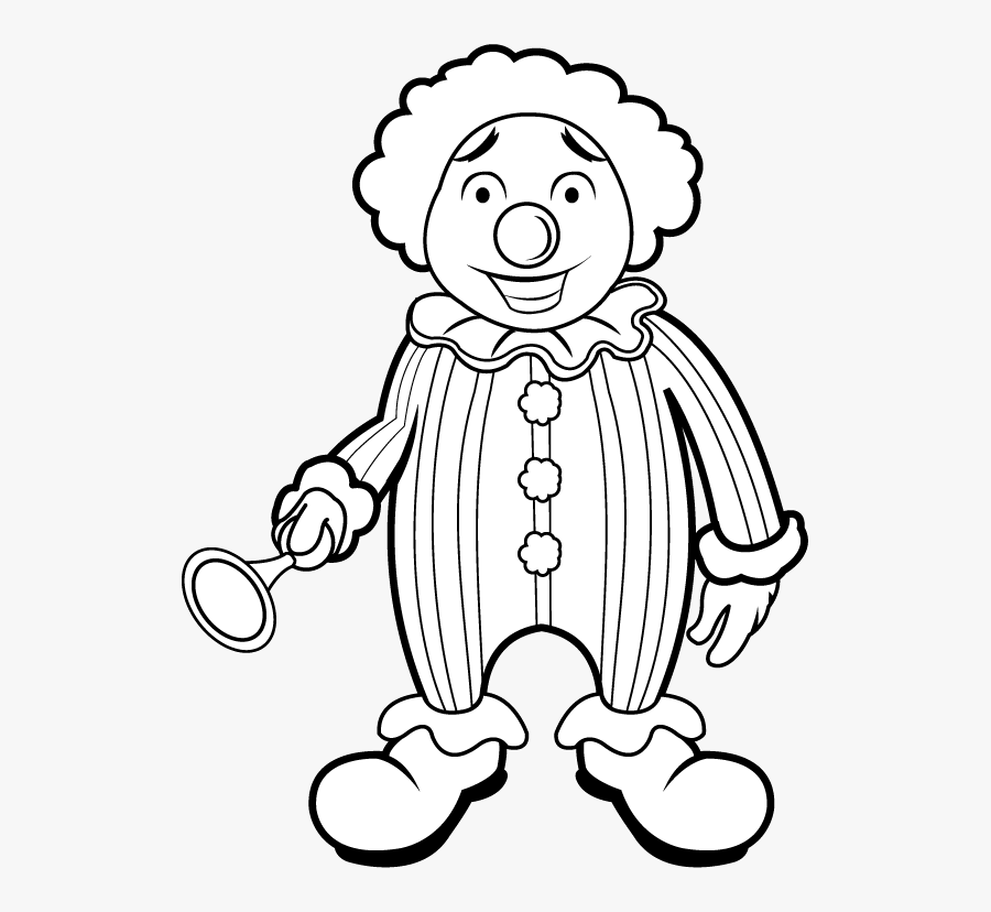 Clown - Clipart - Clown Clipart Black And White Png, Transparent Clipart