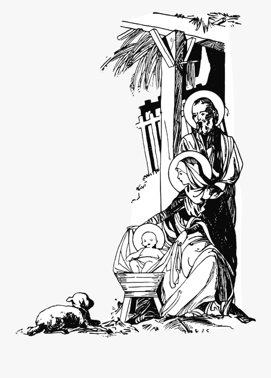 Human Behavior,art,visual Arts - Jesus Born Black White, Transparent Clipart