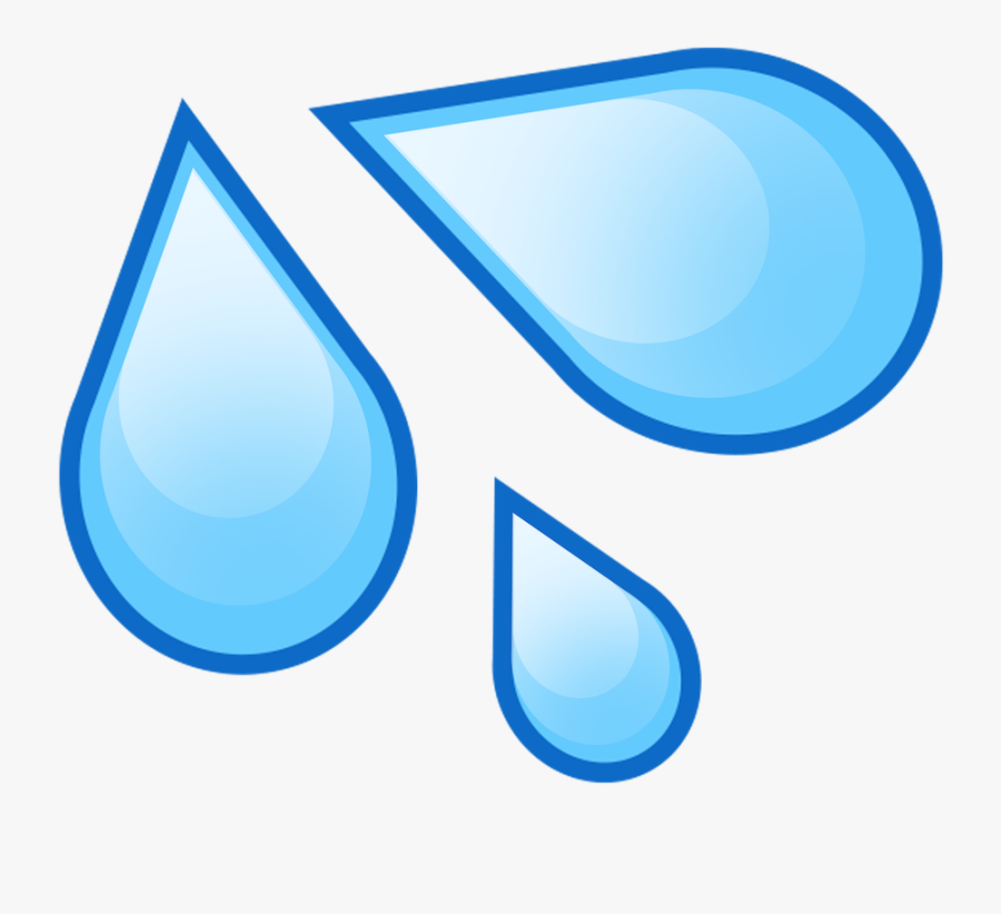 Slim Cardboard Water Drop Emoji Build Head - Transparent Background Water Drops Clipart, Transparent Clipart