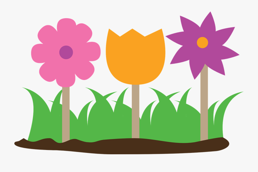 Garden Grass With Flower Clipart Png, Transparent Clipart