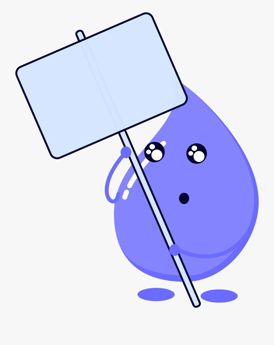 Clipart Water Drop Placard - Transparent Water Droplet Clipart, Transparent Clipart