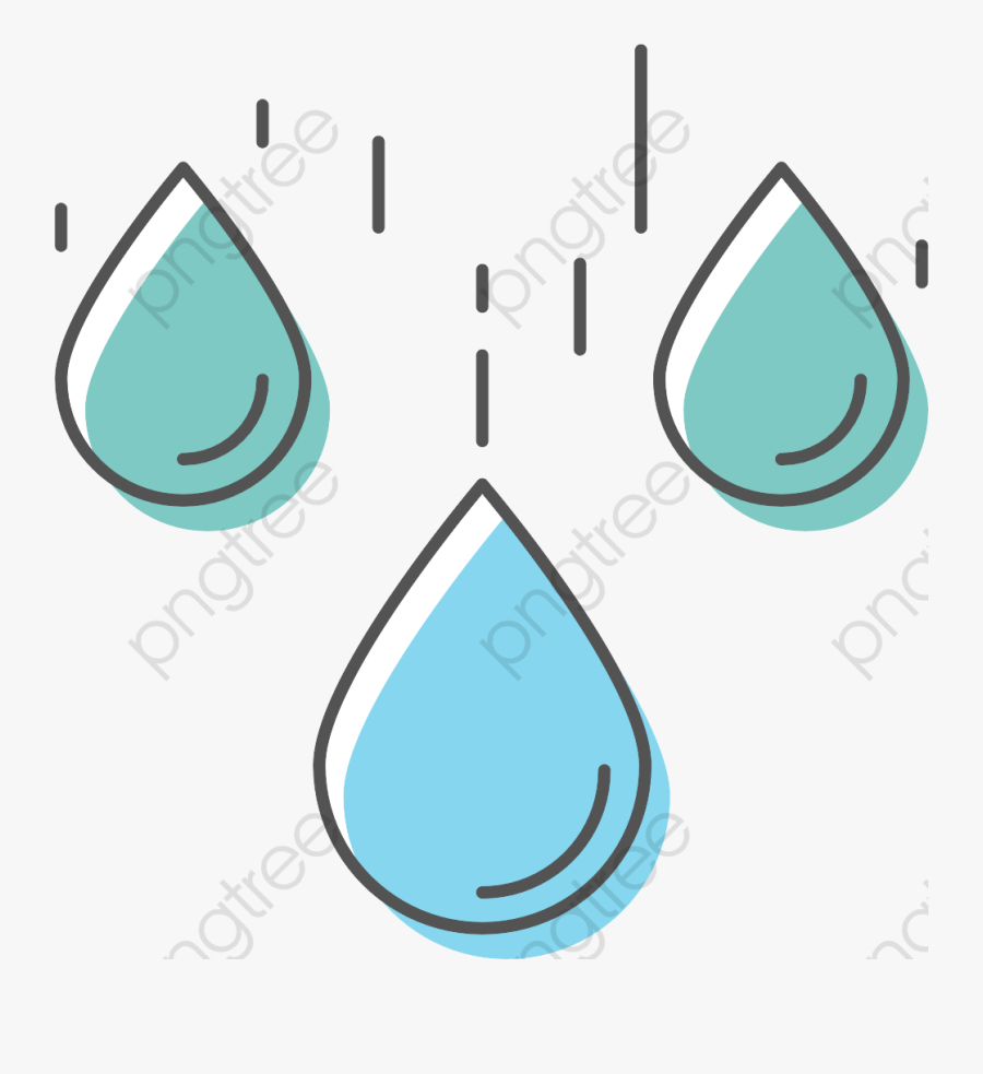 Water Droplet Clipart Scared - เม็ด ฝน Clipart, Transparent Clipart