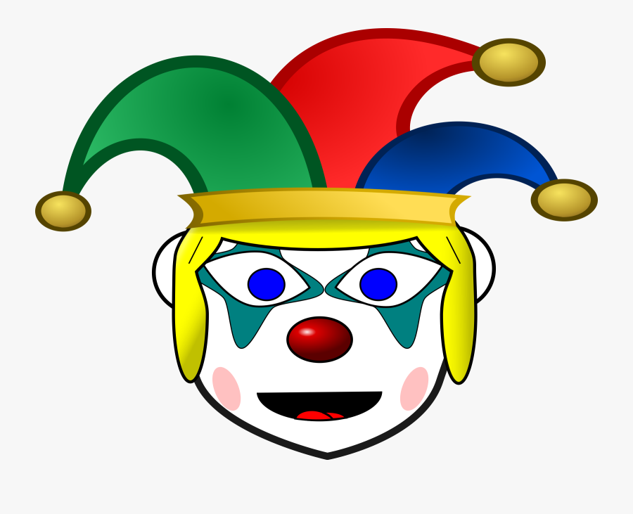 Smiley,clown,nose - Clip Art Clowns Face, Transparent Clipart