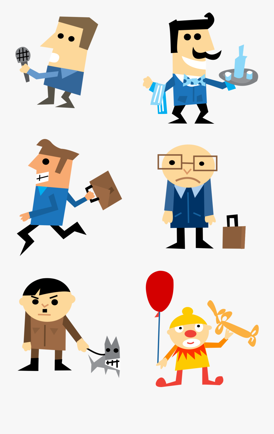 Businessman Characters Clown - Character Free Clipart, Transparent Clipart