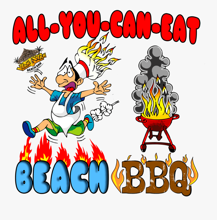 Grill Clipart Beach Barbecue - Cartoon, Transparent Clipart