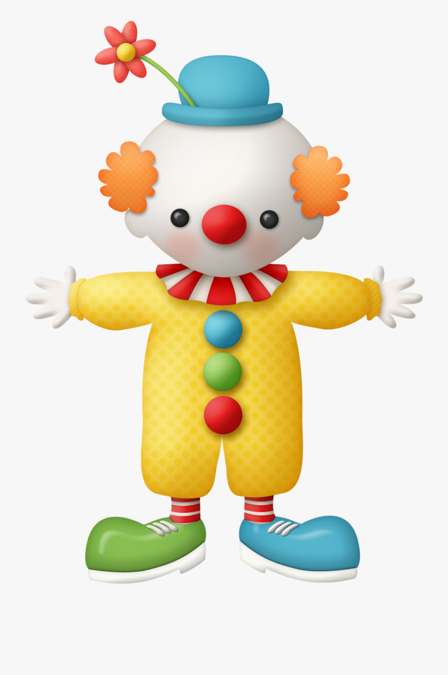 Clown Clipart Png- - Clown Clipart Cute, Transparent Clipart