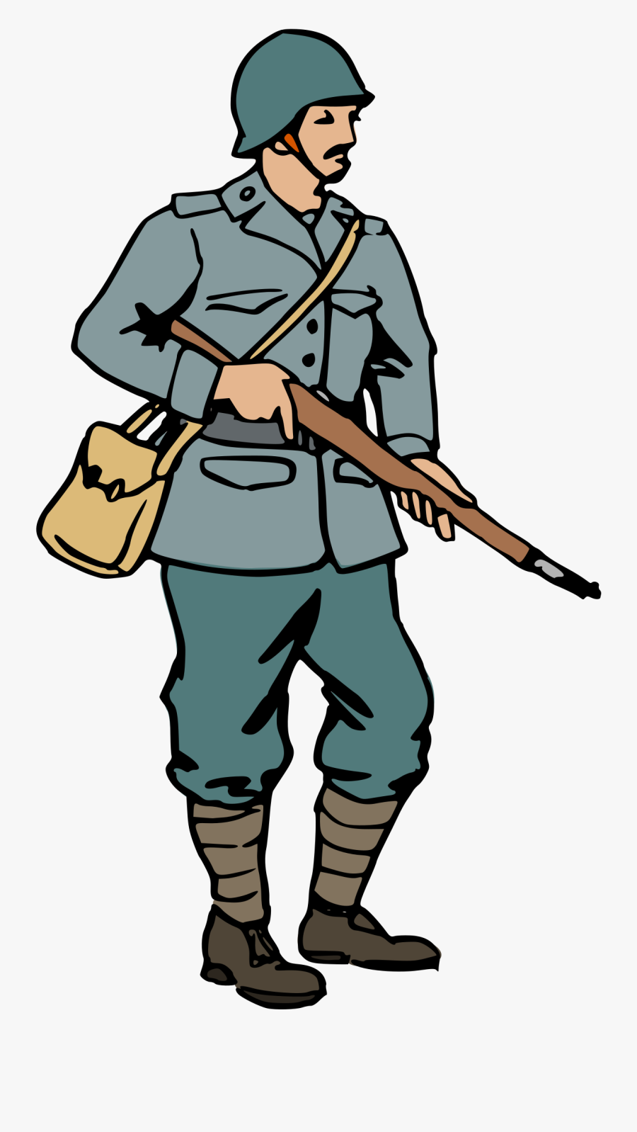 Free World War Ii Italian Soldier Clip Art - World War 2 Cartoon Soldier, Transparent Clipart
