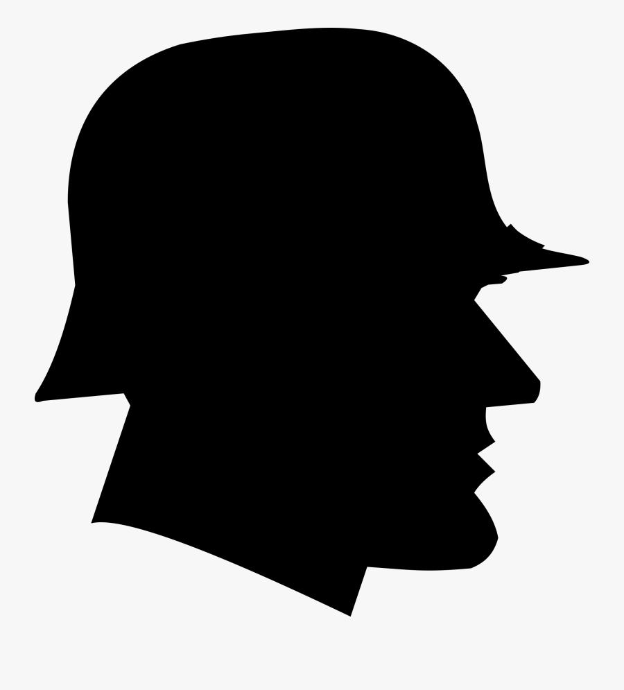 German World War 2 Soldier Silhouette - Dog Sitting Silhouette Png, Transparent Clipart