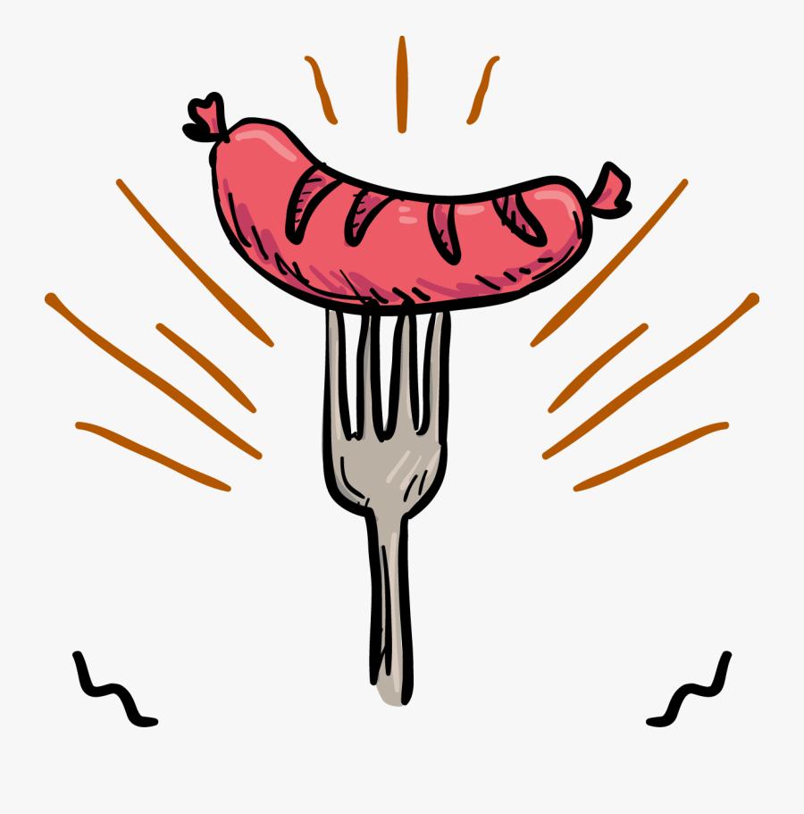 Barbecue Grill Bulgogi Churrasco Barbacoa Sausage Sandwich - Clip Art Sausage Sizzle, Transparent Clipart