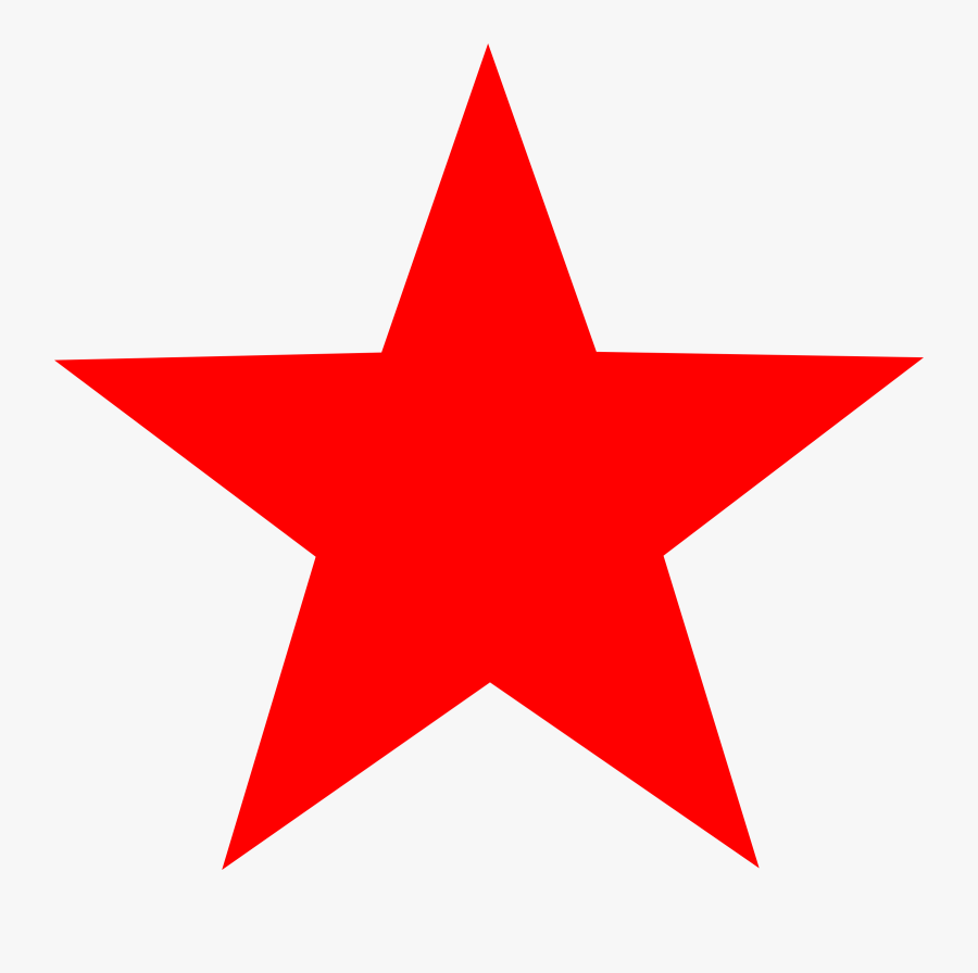Red Star Clip Art, Transparent Clipart