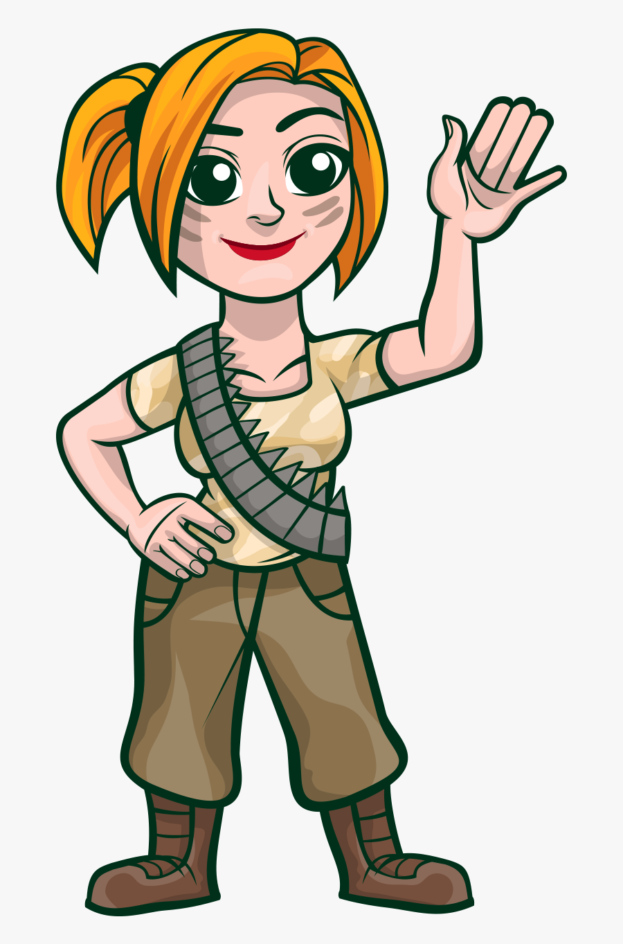 Graphic Download Soldier Cartoon Army Clip Art - Soldier Girl Clipart Png, Transparent Clipart