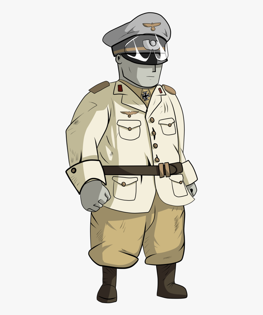 Soldiers Clipart Army General - Erwin Rommel Anime Cartoon, Transparent Clipart