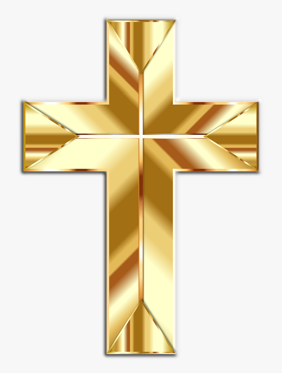 Small Gold Cross Clip Art - Gold Holy Cross Png, Transparent Clipart