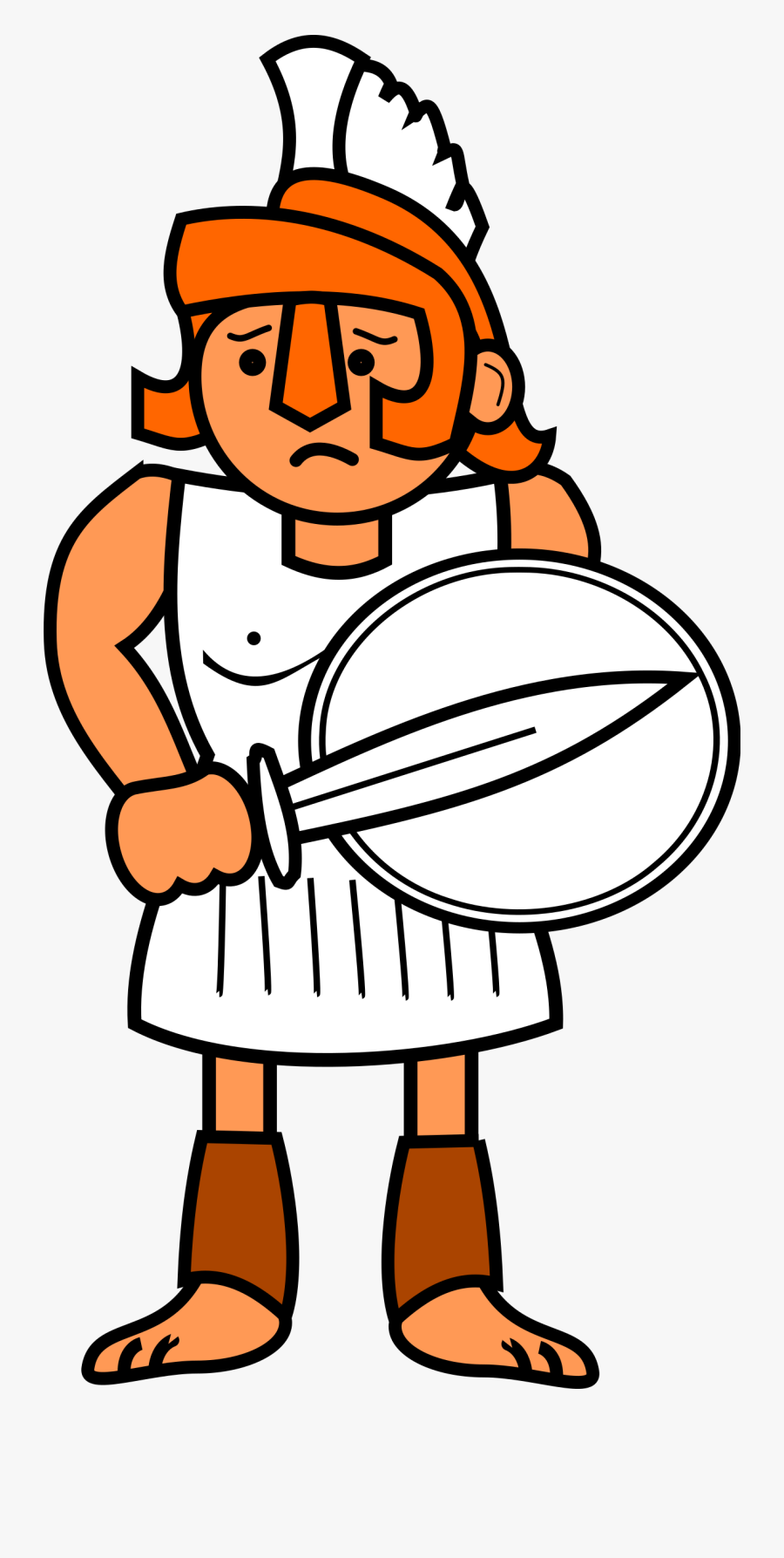 Transparent Warrior Clipart - Greek Soldier Clipart, Transparent Clipart