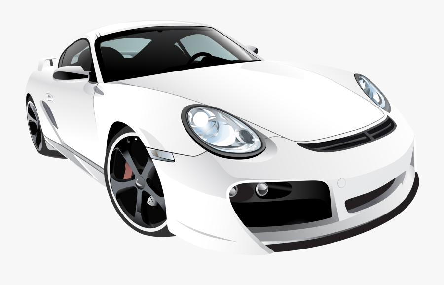 White Sport Car Png Clip Art - Sports Cars White Background, Transparent Clipart