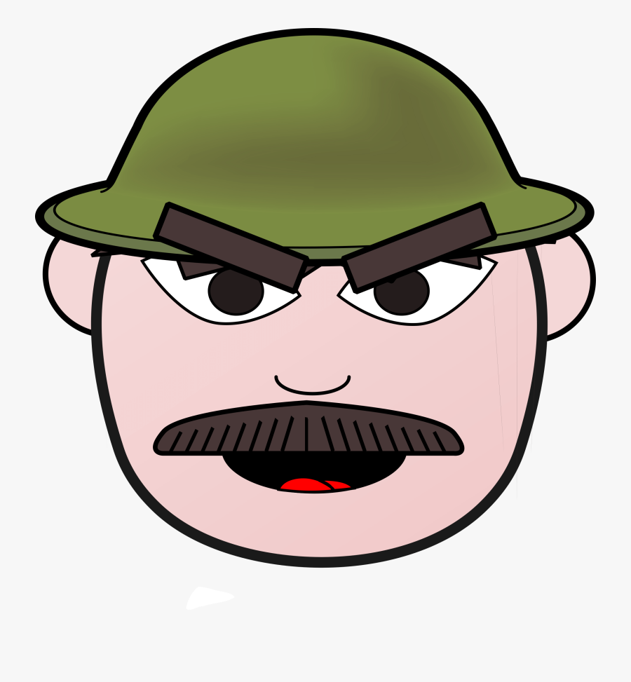 Clipart - Clipart Angry Soldier, Transparent Clipart