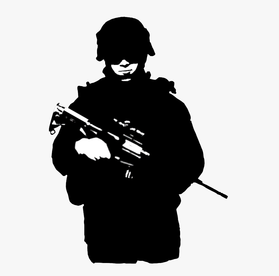 Metal Gear Clipart Silhouette - Army Soldier Silhouette Png, Transparent Clipart