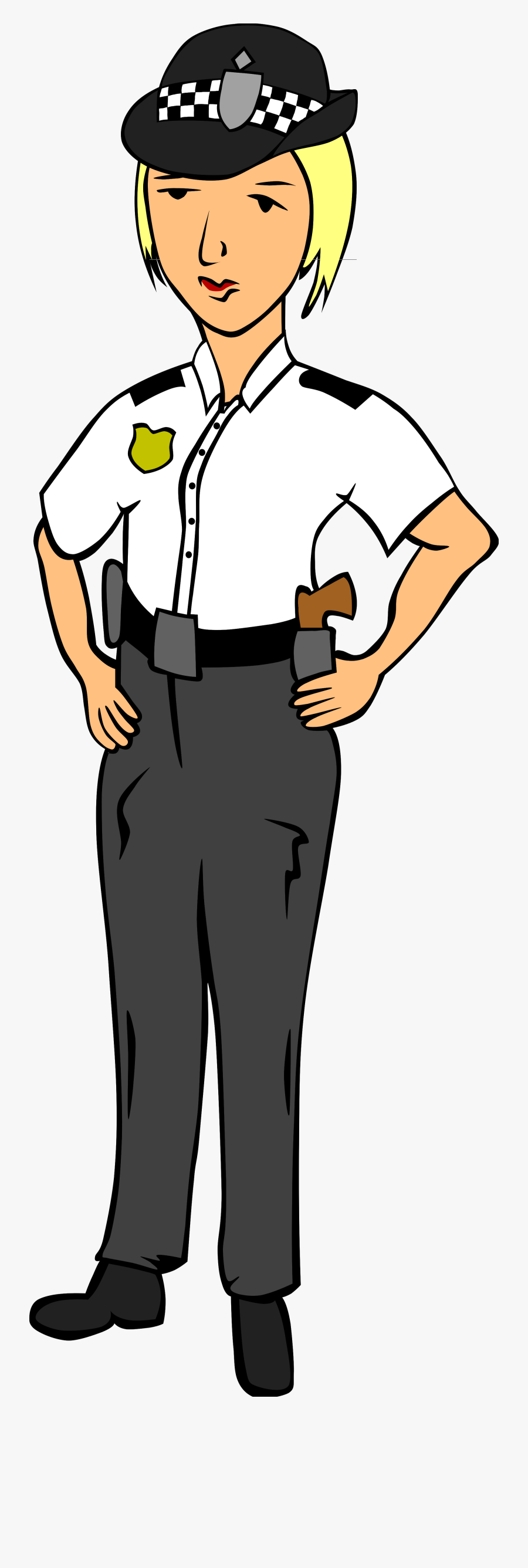 Police Officer Clipart Black And White - School Security Guard Clipart, Transparent Clipart
