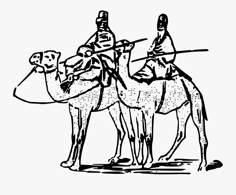 Clipart - Camels Clipart Black And White, Transparent Clipart