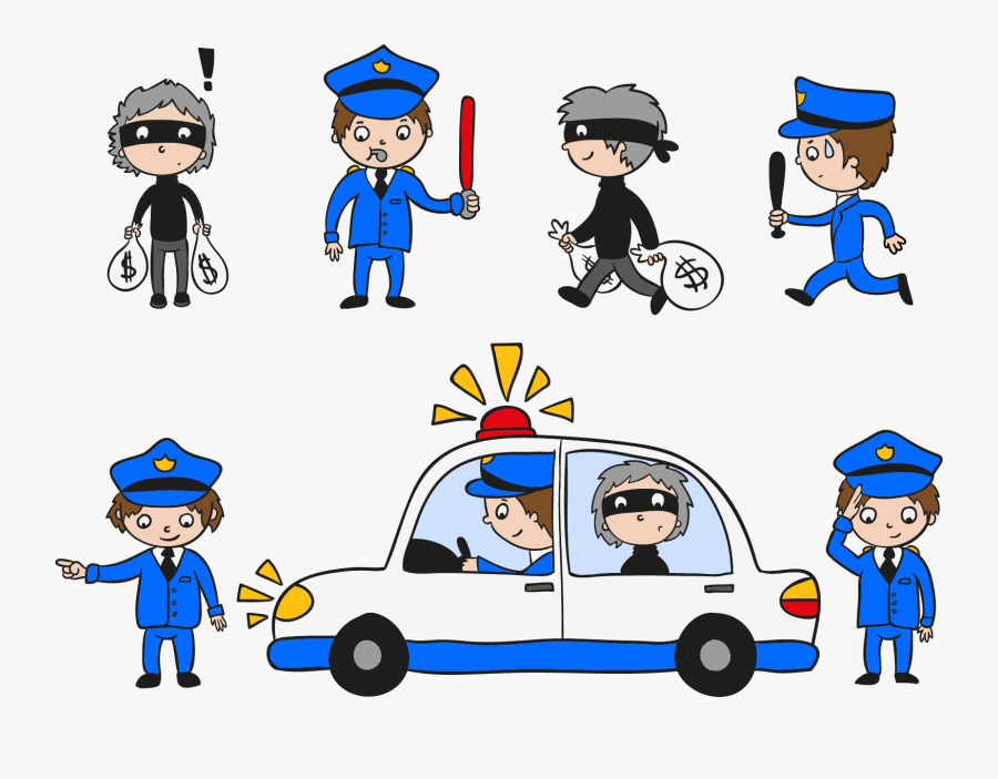 Transparent Police Uniform Clipart - Police Car Siren Cartoon, Transparent Clipart