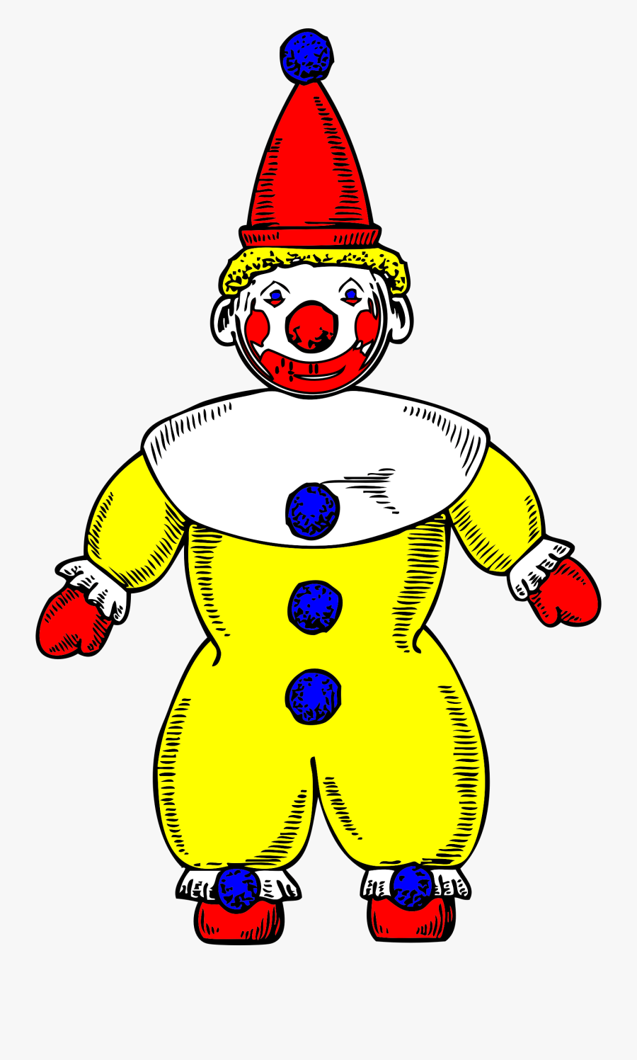 Art,food,artwork - Yellow Clown Clipart, Transparent Clipart