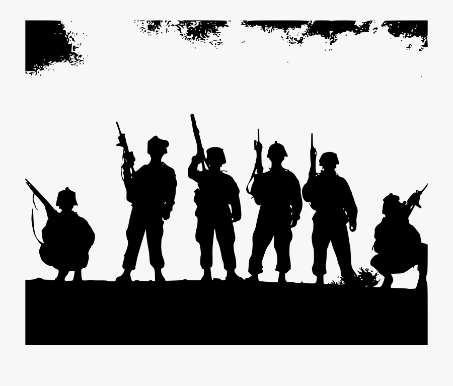 Clipart - Indian Army Clipart Black And White, Transparent Clipart