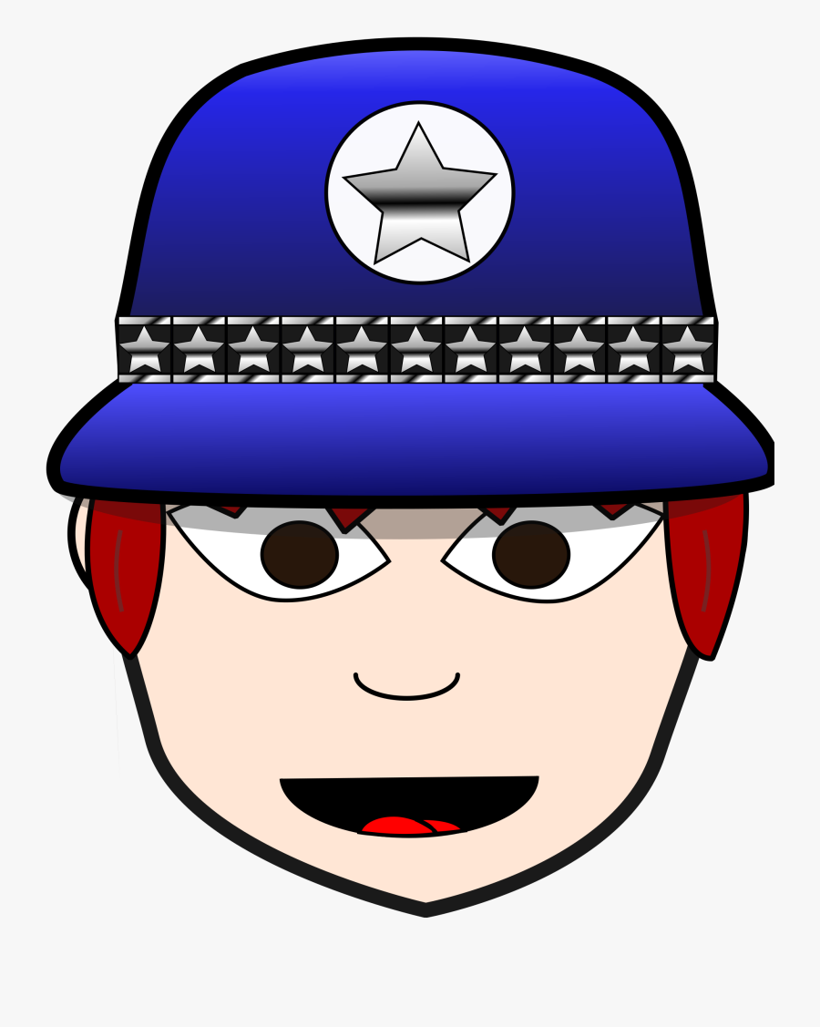 Girl Clipart Police Officer - Police Woman Face Image Clipart, Transparent Clipart
