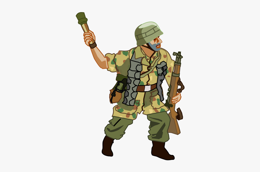 Military Uniform,military Person,army - Ww2 German Soldier Cartoon, Transparent Clipart