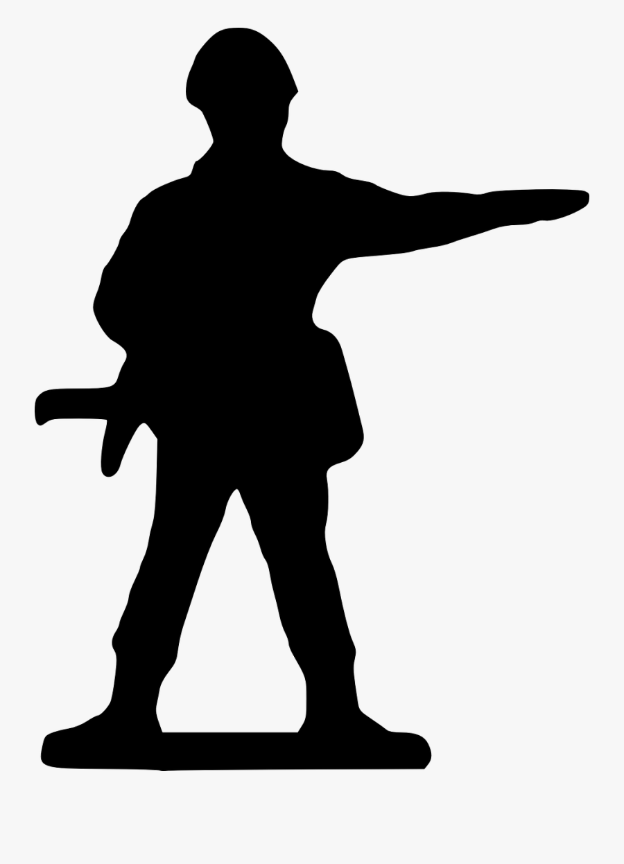 Shadow Clipart Soldier - Outline Of Ww2 Soldier, Transparent Clipart