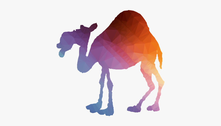 Horse Polygon Purple Transparent - Arabian Camel, Transparent Clipart