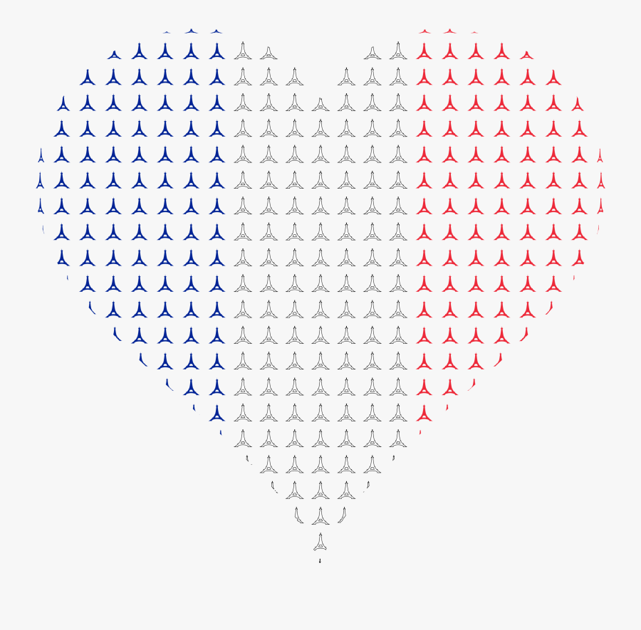 Heart France Flag Eiffel Tower Clipart Freeuse Download - Carmine, Transparent Clipart