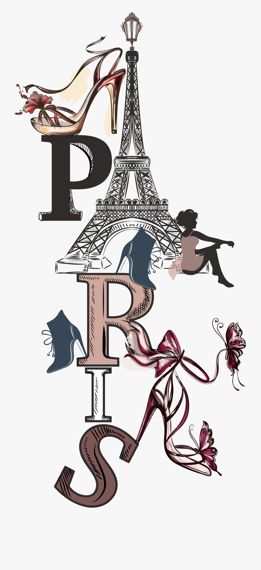 Eiffel Tower Euclidean Vector - Paris Clipart Transparent, Transparent Clipart