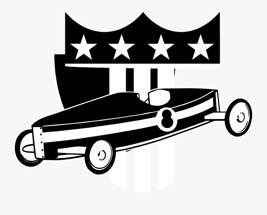 Transparent Cars Clipart - Soap Box Derby Clipart Black White, Transparent Clipart