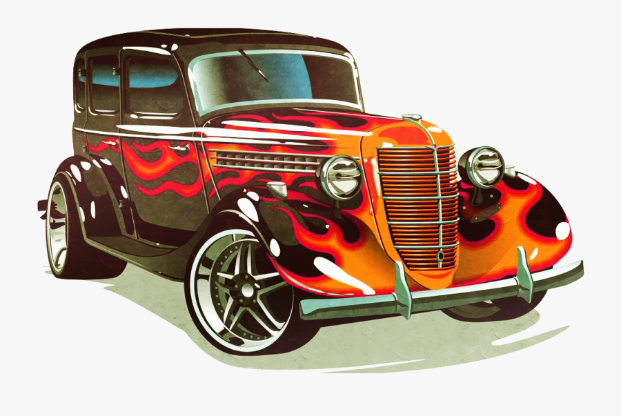 Classic Car Rod Sports Hot Cars Clipart - Hot Rod Car Clipart, Transparent Clipart