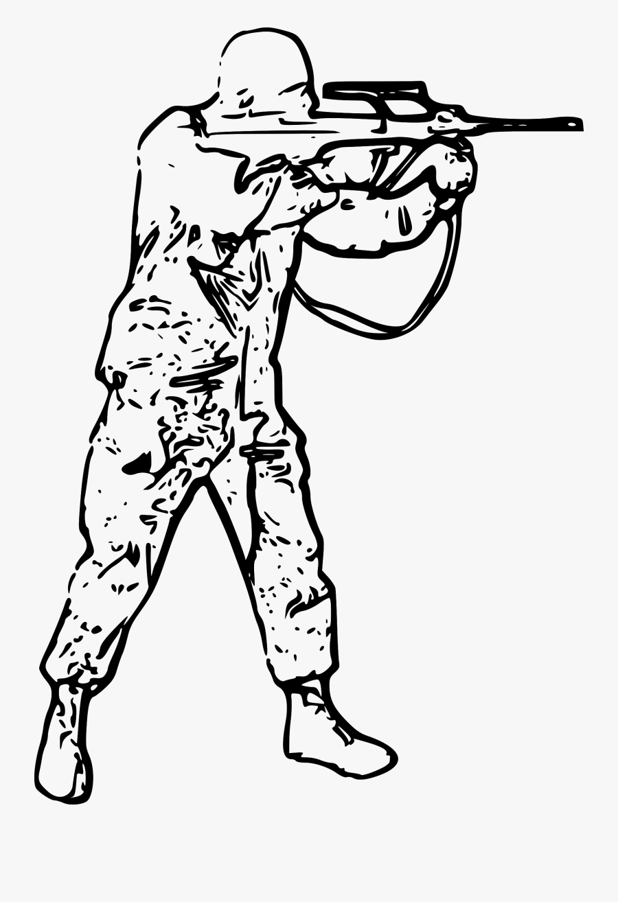Clipart - Soldier Clipart Black And White, Transparent Clipart