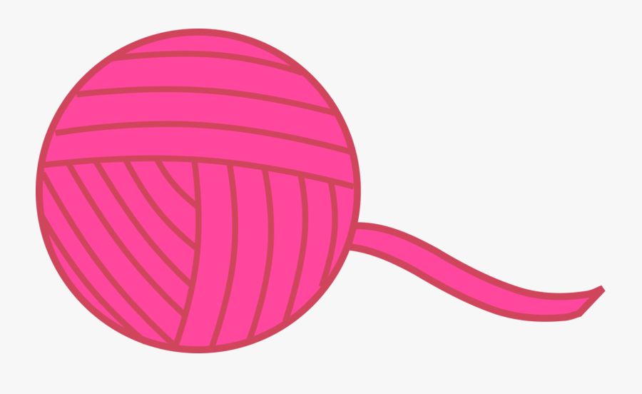 Free Pink Ball Of Yarn - Ball Of Yarn Clipart, Transparent Clipart