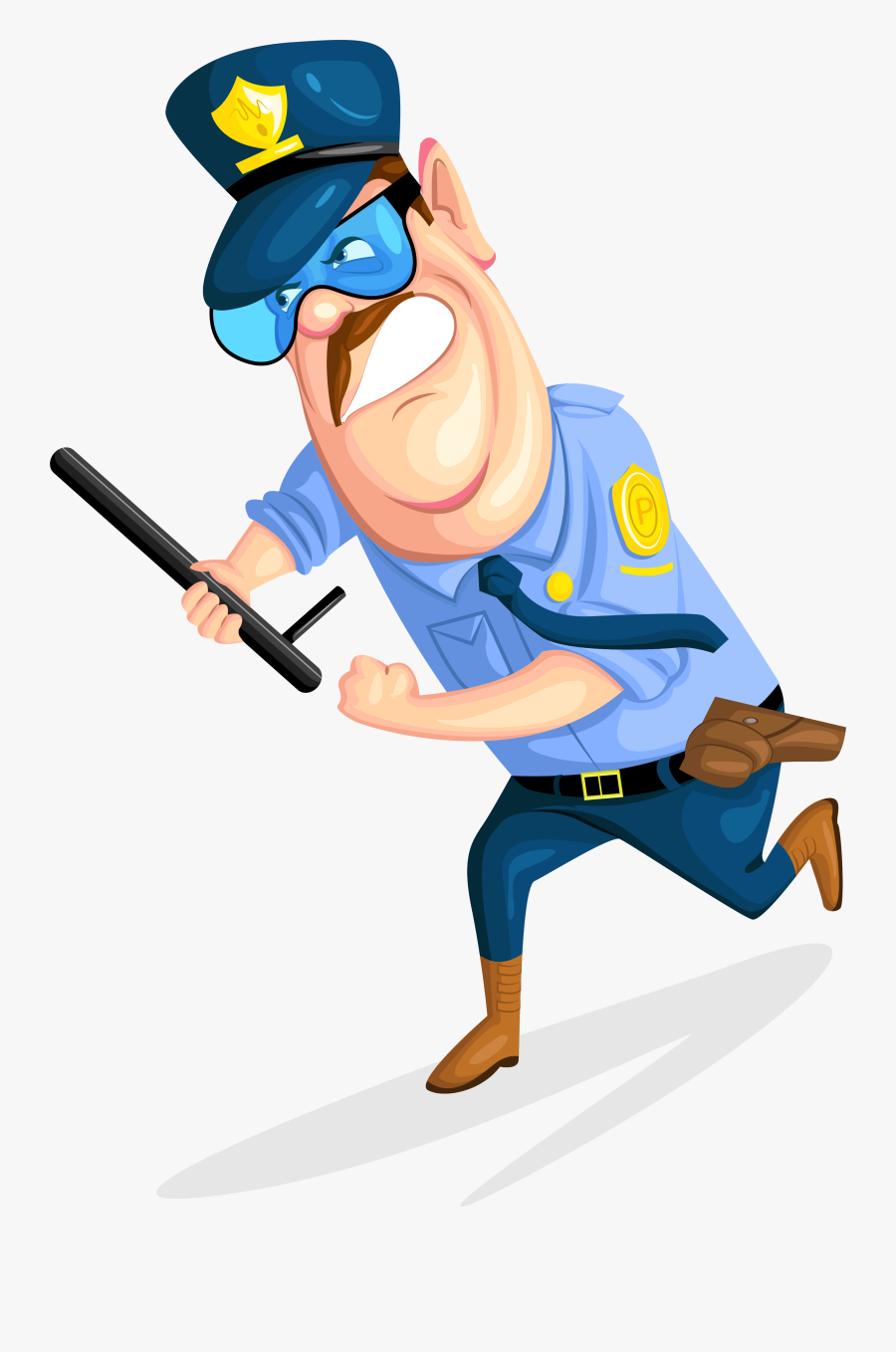 Clipart Boy Police Officer - Cartoon Security Guard, Transparent Clipart