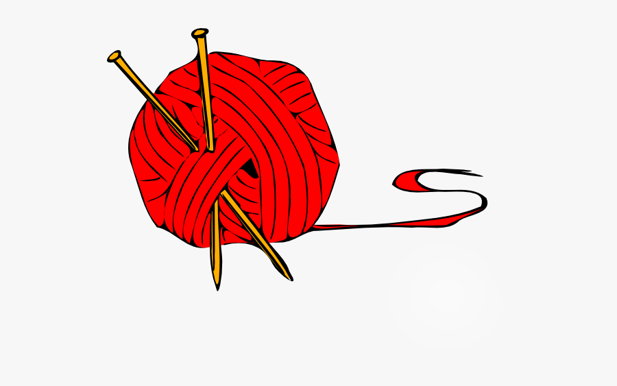 Red Knitting Clip Art, Transparent Clipart