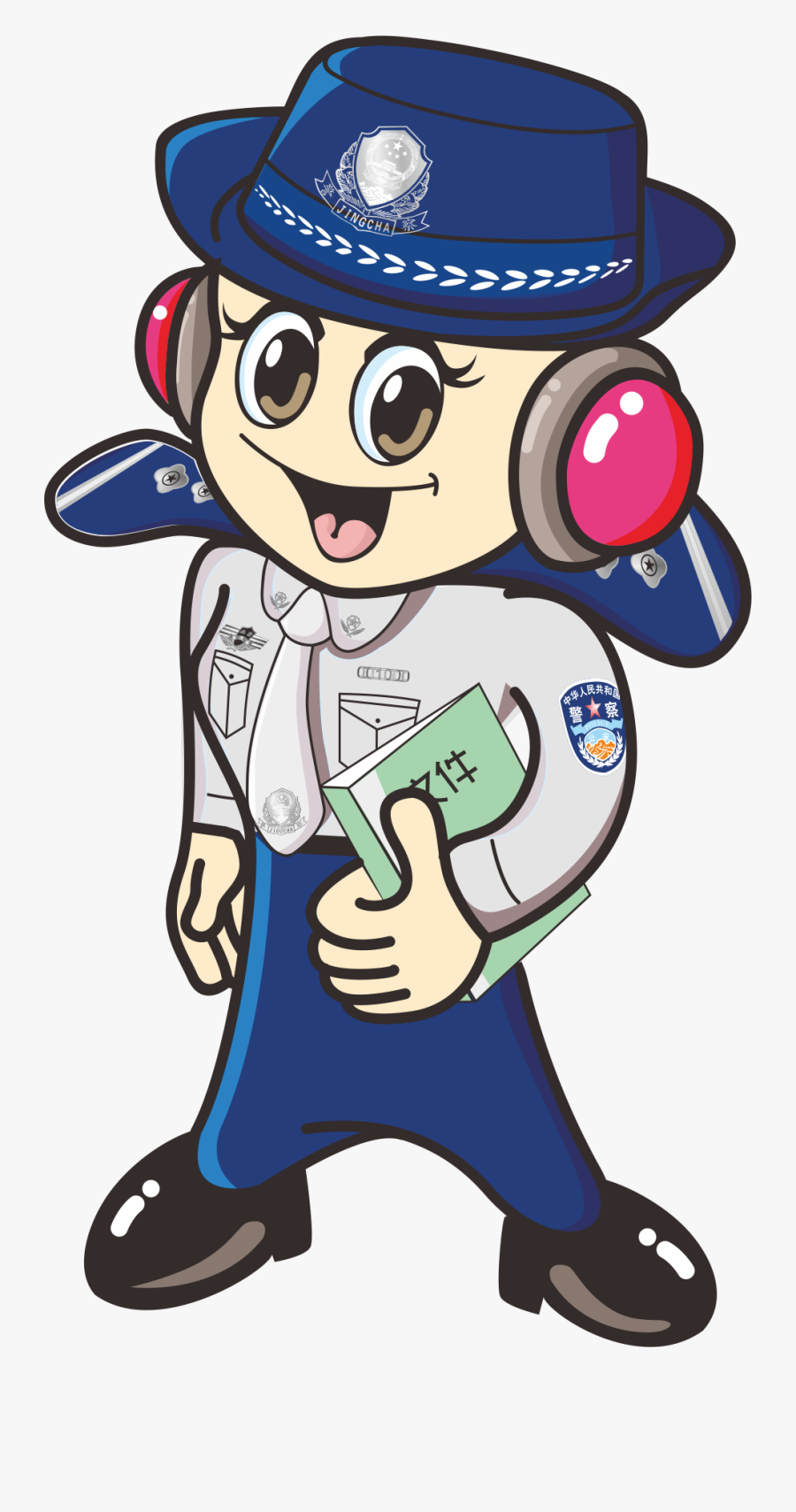 Beijing Police Officer Peoples Police Of The Peoples - 卡通 警察, Transparent Clipart