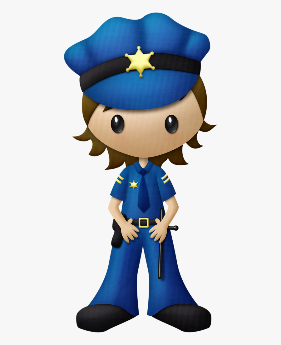 Workers Clipart Officer - Dibujo Policia Infantil, Transparent Clipart