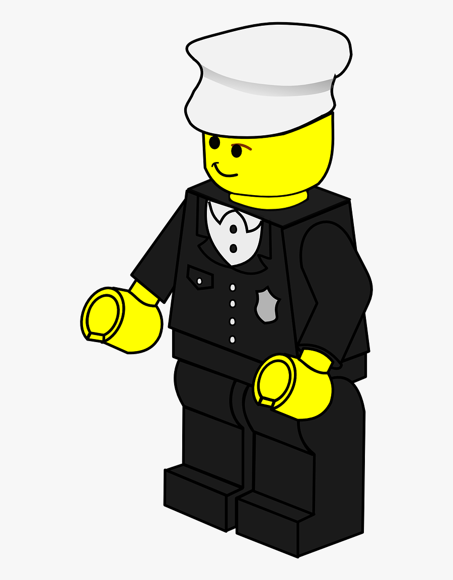 Transparent Police Officer Clipart - Lego Clip Art, Transparent Clipart