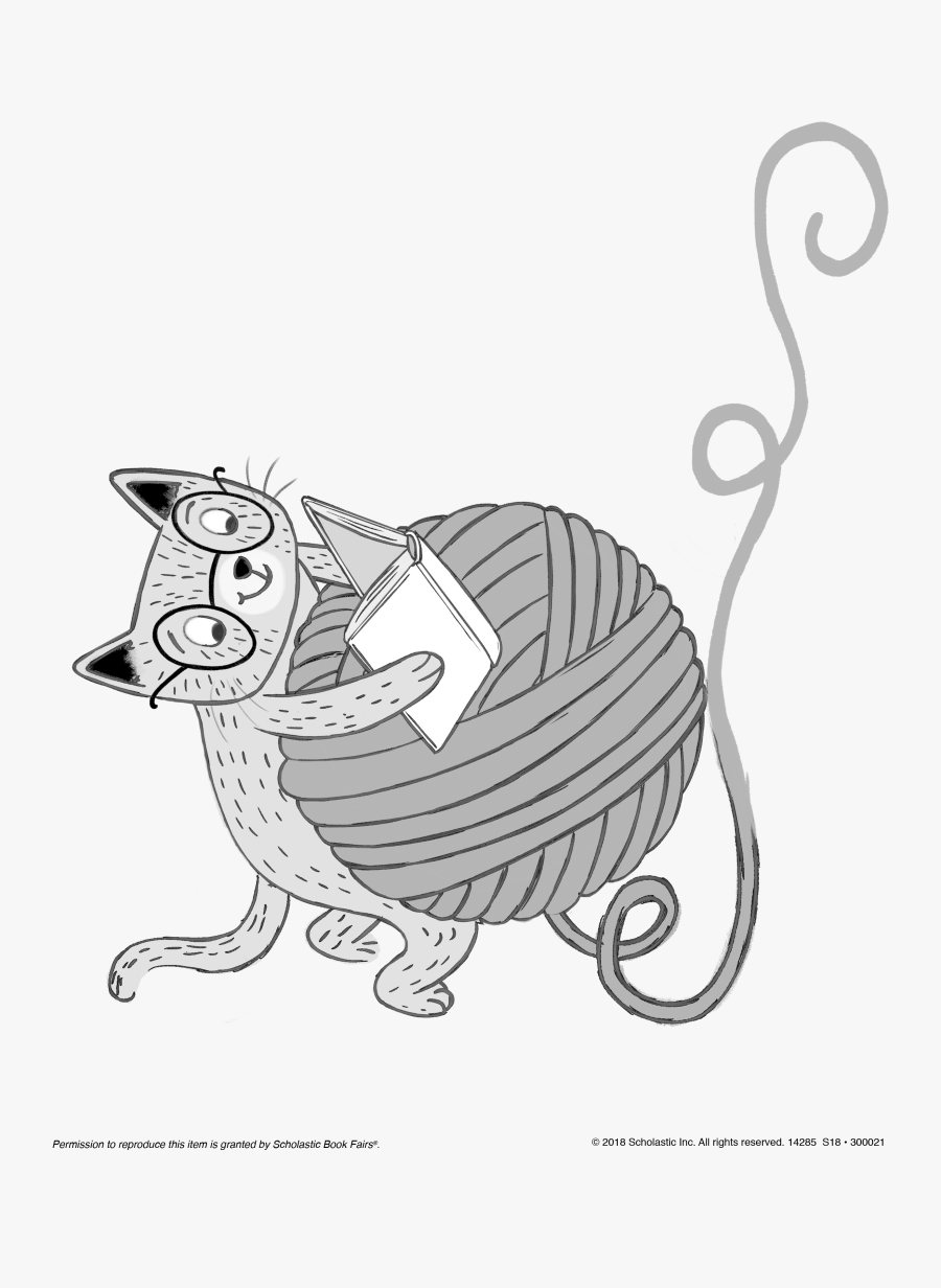 Book Fairs Downloads Scholastic - Cat With Toy Clipart Png, Transparent Clipart