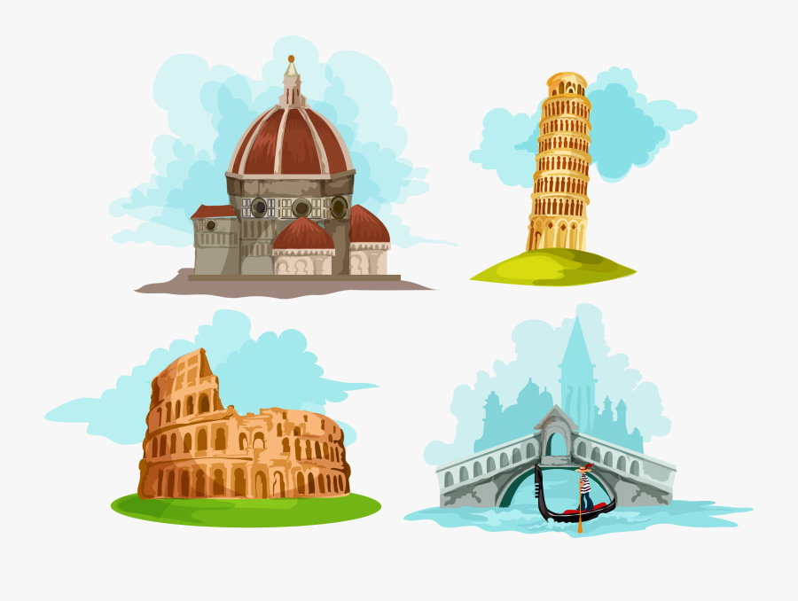 Leaning Tower Of Pisa Working On The Statue Of Liberty - Leaning Tower Of Pisa, Transparent Clipart