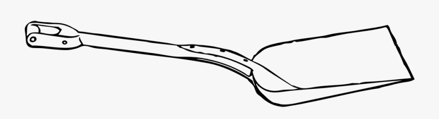 Shovel, Space, Coal Shovel, Digger, Hand Shovel - Schippe Clipart Schwarz Weiß, Transparent Clipart